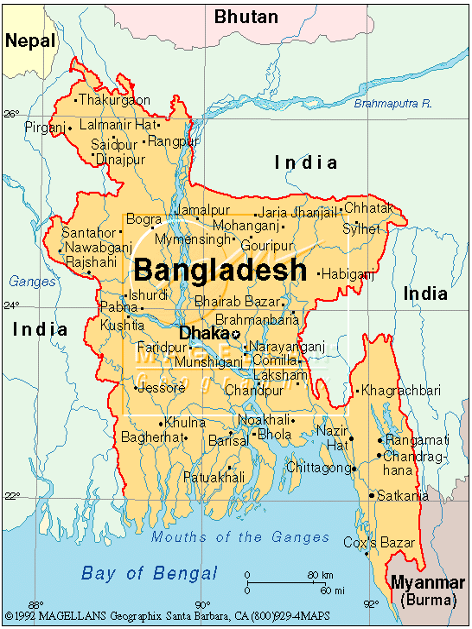 Bangladesh Map - Chisty Tex